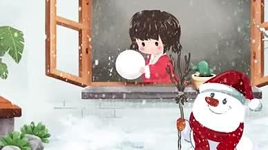 MG可爱小女孩雪人视频的预览图